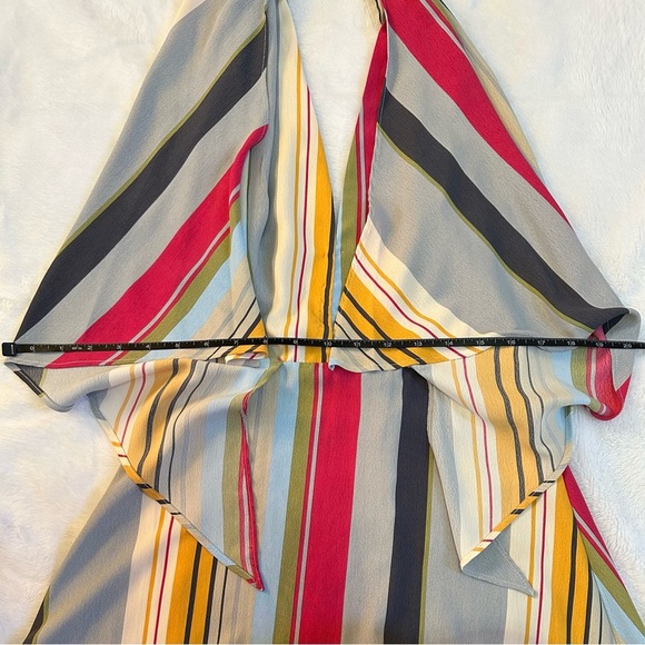 Lulus formal Multicolor Striped Halter Maxi Dress Size Small - Picture 9 of 13